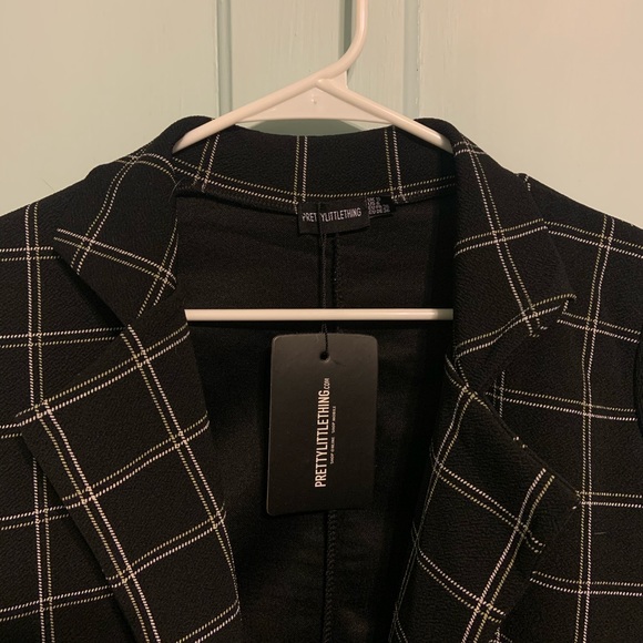 PLT Black Check Fitted Blazer - Picture 2 of 2